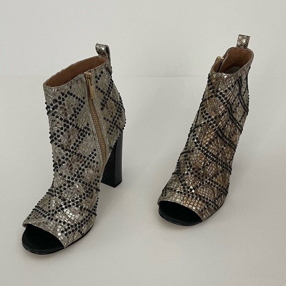 Calvin Klein Shoes - NEW!! Calvin Klein Jules Snakeskin Bootie!! Rhinestone studded
